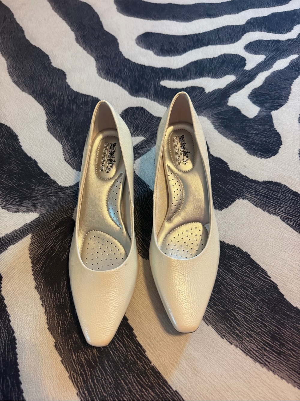 Coach and Four Cream Pointed Toe Pumps